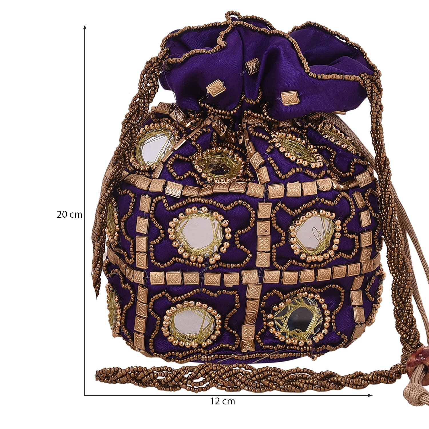 craft trade ethnic rajasthani potli bag for women, bridal, casual, party, wedding