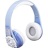 eKids Disney Frozen Wireless Headphones with Microphone and Aux Cord, Kids Headphones for School, Home, or Travel