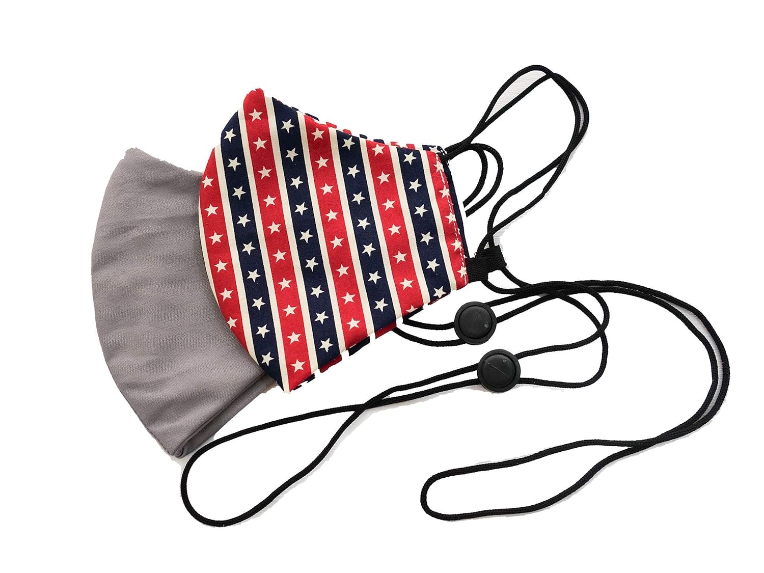 Face Mask with lanyard American flag reusable cloth face