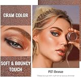 Oulac Shimmer Eyeshadow Bronze Pearl Finish Longlasting Waterproof Vegan 6g P01 view 2