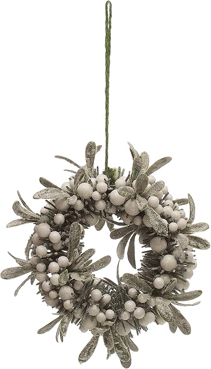 Amazon Creative Co Op 8インチ 人工ヤドリギ リース グリーン 造花 オンライン通販