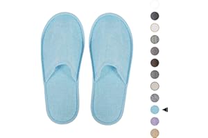 WSOARLQ 6 Pack Disposable Home Slippers, Bulk Spa Slipper for Guests Closed-Toe Hotel Slipper Convenient Light Comfy House Shoes