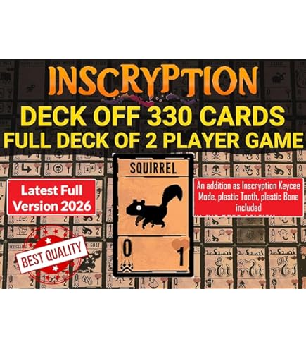 Amazon.com: Inscryption Card Game with 330 Laminated Cards with Playmat and  Map mat, Trading Card Games. Fully Eligible for 2 Player Game. : Toys &  Games