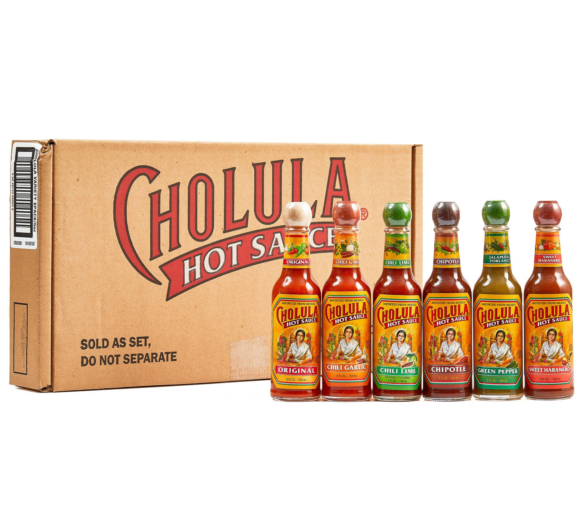 Photo 1 of *All the same Original/ look at picture* Cholula Hot Sauce Variety Pack, Product of Mexico, Gift Set Includes Six 5 Fl Oz Signature Cholula Hot Sauces for Eggs, Pizza, Mexican Dishes, and More, 30 fl oz
