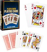 D.A.Y. Republic Professional Plastic Coated Poker Size Playing Cards 52+2 Jokers view 1