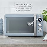 Swan Retro Microwave 20L 800W Blue, 6 Power Levels, Defrost Setting view 4