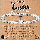 OAVOOK Easter Basket Stuffers for Teen Girls Christian Gifts Heart Bracelet Religious Gifts for Daughter, Granddaughter, Niece, Sister