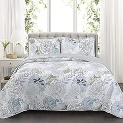 Cozy Line Home Fashions Nina Trista Flowers Aqua