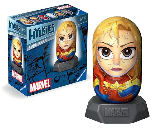 Ravensburger Marvel Hylkies Figures Captain Marvel Collectable Toys and Gifts for Kids and Adults Age 6 Years Up - 3D Jigsaw Puzzles - The Avengers