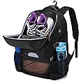 DSLEAF Basketball Backpack for Men, Soccer Bag with Ball Compartment & Shoe Compartment for Basketball, Soccer, Volleyball Training