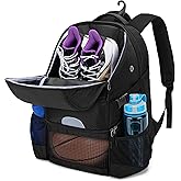 DSLEAF Basketball Backpack for Men, Soccer Bag with Ball Compartment & Shoe Compartment for Basketball, Soccer, Volleyball Training