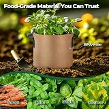 T4U 5-Pack 5 Gallon Fabric Grow Bags with Handles, Heavy Duty Nonwoven Planter view 7