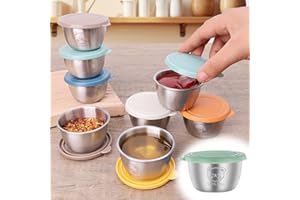 1Pcs Salad Dressing Container To Go, Small Condiment Containers with Leakproof Lids, Reusable Stainless Steel Sauce Cups for 