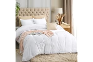 Utopia Bedding Duvet Cover Set with Pillowcases - 3 Pieces Bedding Duvet Cover with Zipper Closure - 1 Duvet Cover with 2 Pillowcases - Soft Brushed Microfiber (Queen, White)