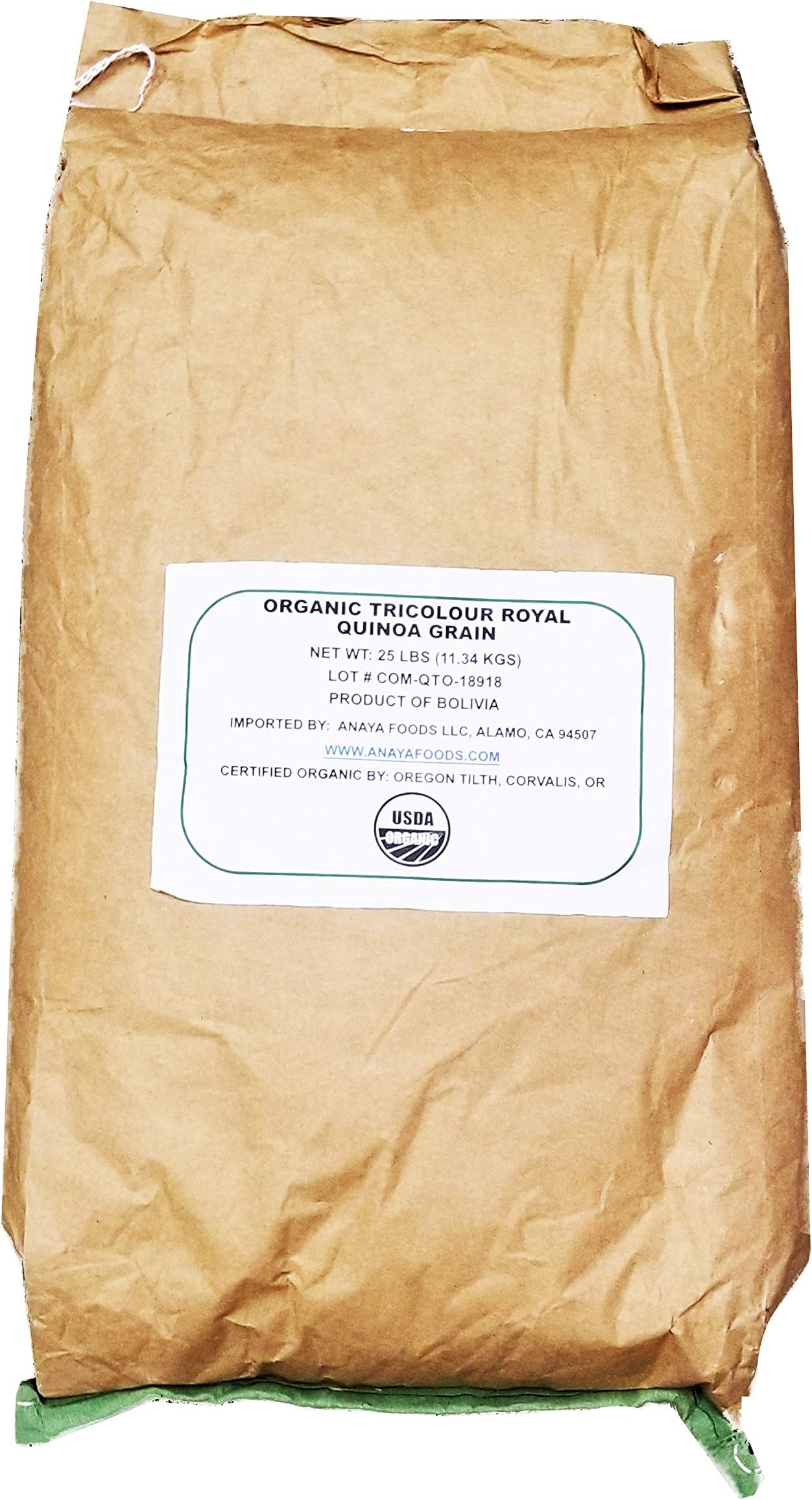 Quinoa Royal Tri-Color Grain, Organic, 25 Pound Bag, Gluten Free, Vegan