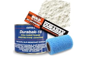 Durabak-18 Textured Truck Bed Liner Quart KIT - Roll On Coating | DIY Custom Coat for Bedliner and Undercoating, Auto Body, Automotive Rust Proofing, Boat Repair (Quart, White)