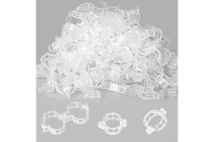 YMHB 200 PCS Plant Support Clips, Tomato Clips, Plastic Trellis Clips, Grape Vine Tomato Vine Fixing Clip, Garden Clips for Plant Vine Vegetables to Grow Upright and Healthier