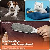 Bailey & Buddies Pet Hair Remover Lint Brush Self-Cleaning Base Travel Kit view 7