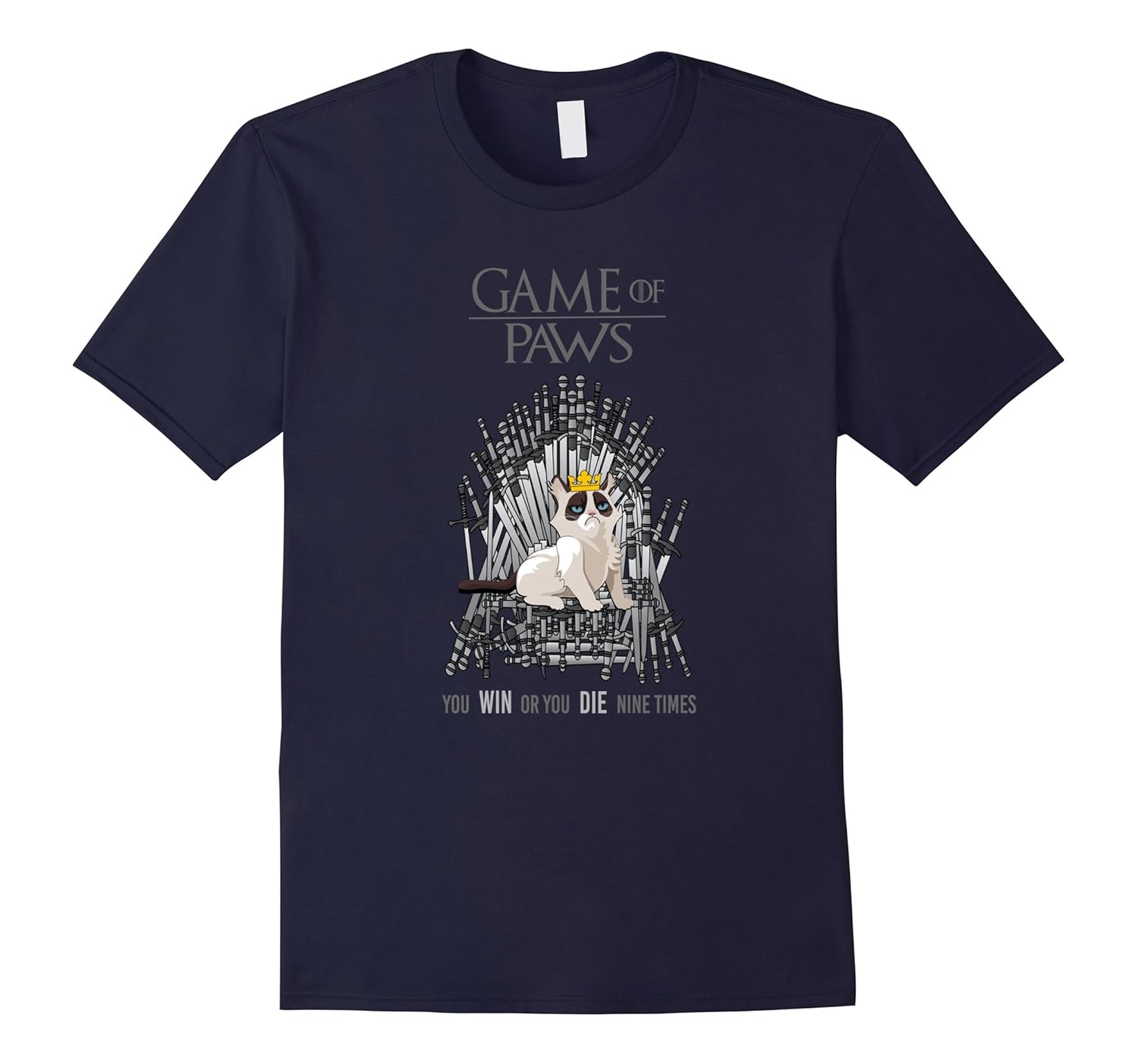 Game Of Paws Shirt Grumpy The Cat T-Shirt-Rose