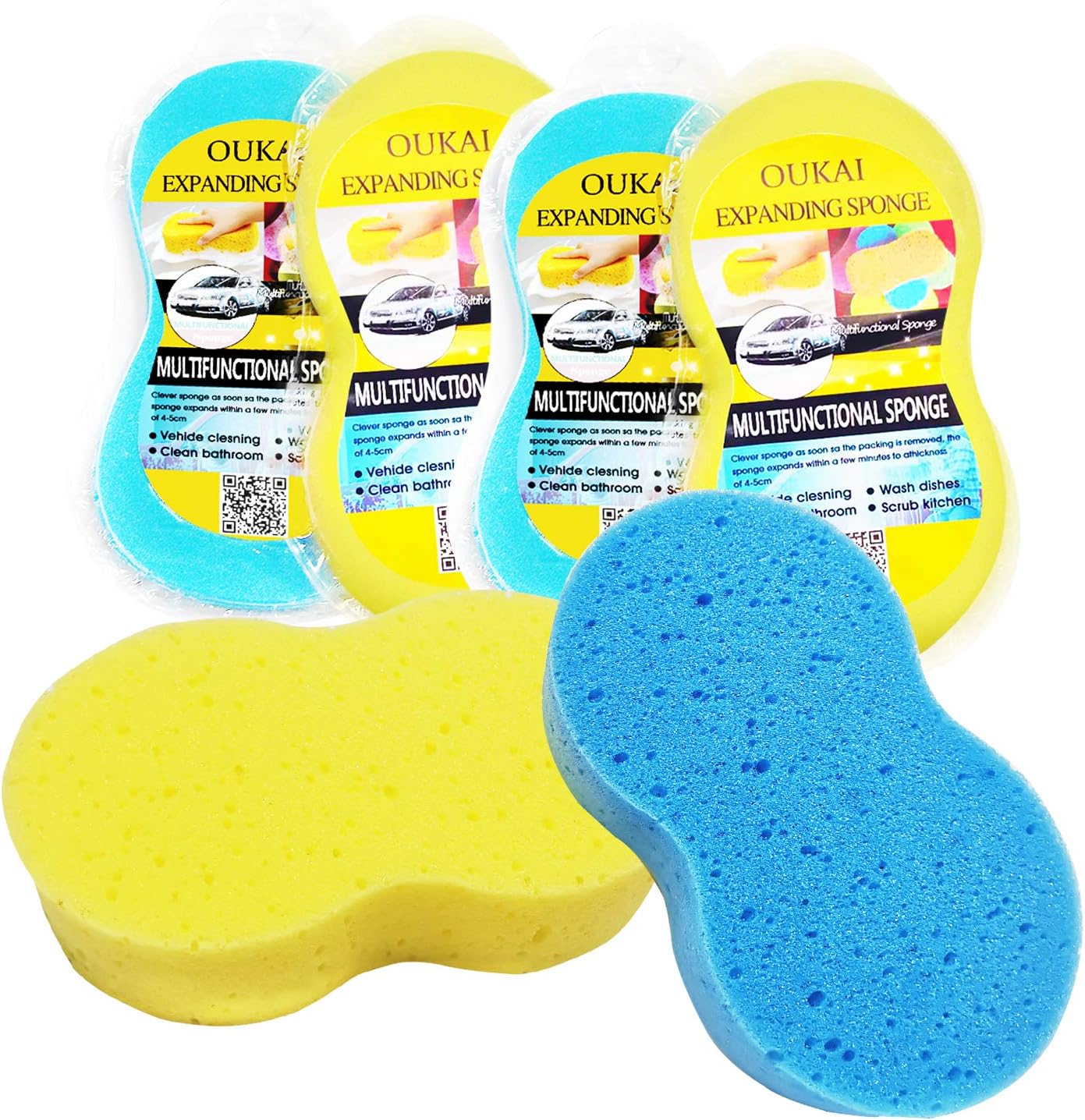 Car Wash Sponge,NonScratch Large car Sponges for Washing