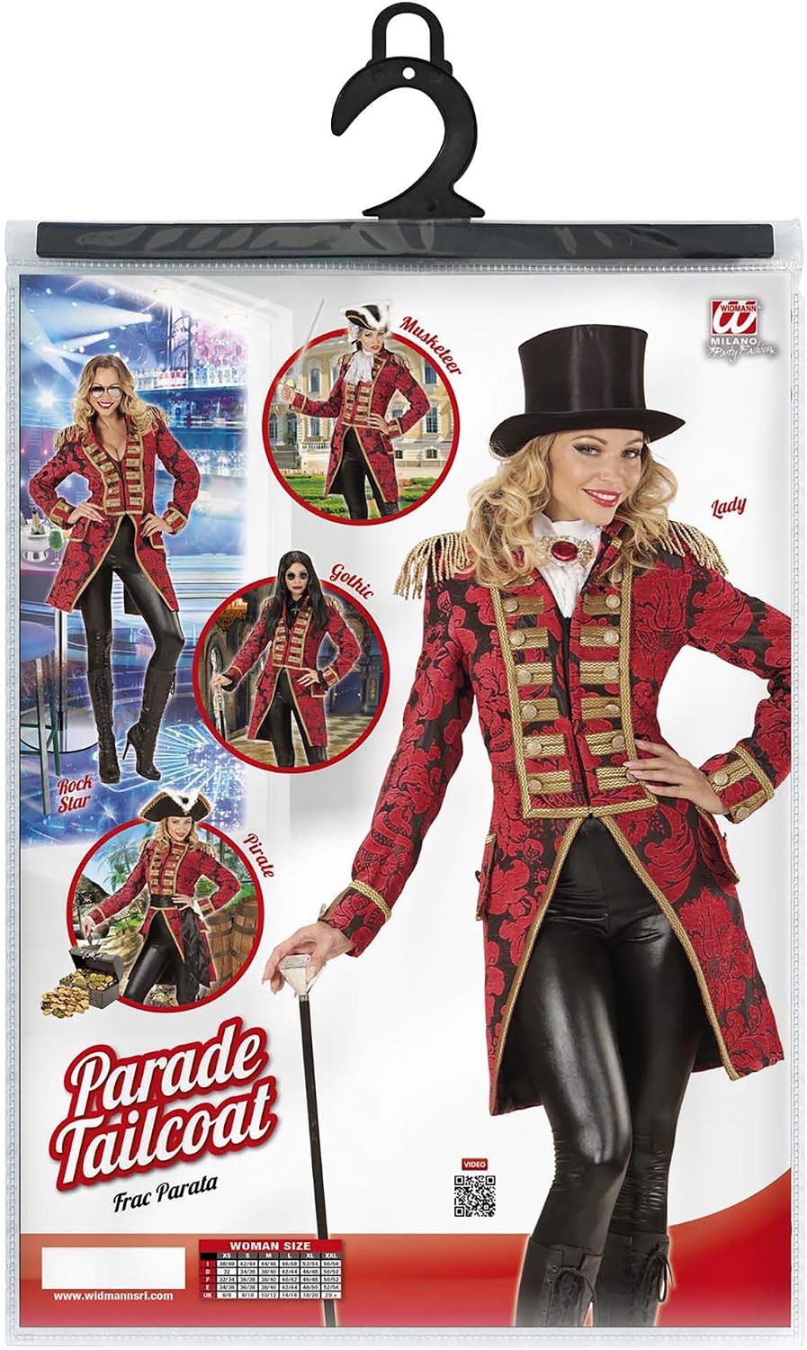 Widmann women's jacquard parade costume, Red - Image 3