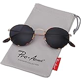Pro Acme Small Round Metal Polarized Sunglasses for Women Retro Designer Style