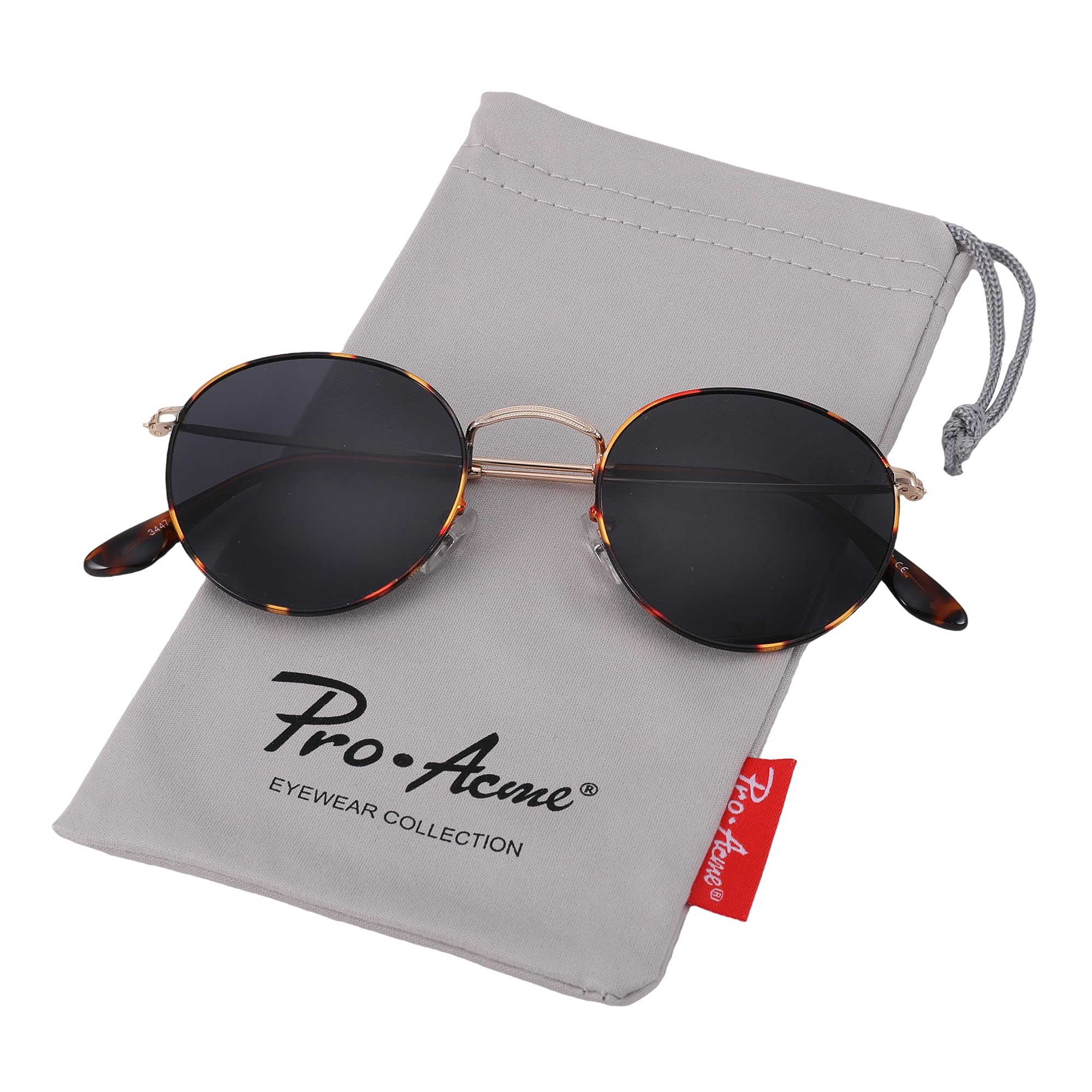 Photo 1 of (USED/FAIR) Pro Acme Small Round Metal Polarized Sunglasses for Women Retro Designer Style