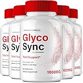 Glyco Sync Glyco Optimizer Capsules, GlycoSync Blood Formula Support Supplement Pills, Premium Formula for Healthy Circulation & Stable Levels, All Natural GlycoSync Pills Reviews (5 Pack)