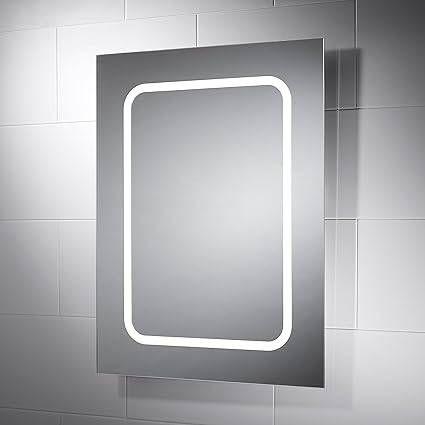 pebble grey bathroom mirror