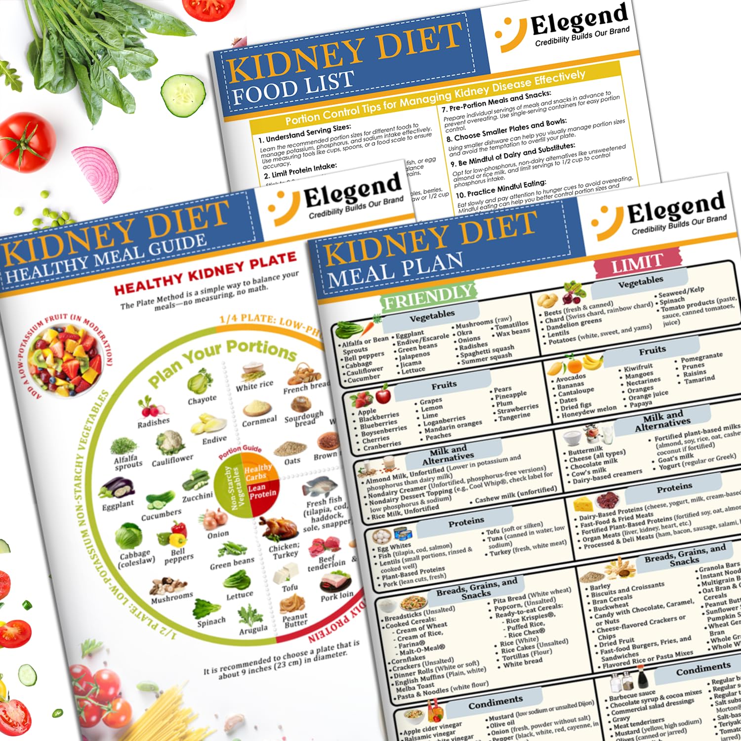 Elegend Kidney Disease Food Chart – Foods to Eat & Avoid for Kidney ...