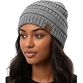 Funky Junque Exclusives Warm Winter Beanie for Women – Slouchy Knit Skull Cap, Soft Cozy Unisex Mens Beanies for Cold Weather