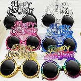 TURNMEON 6 Pairs Happy New Year 2026 Glasses New Years Eve Party Supplies Decorations, Glitter Glasses New Years Eve glasses Funny Sunglasses for New Year Celebration Photo Props Party Favors