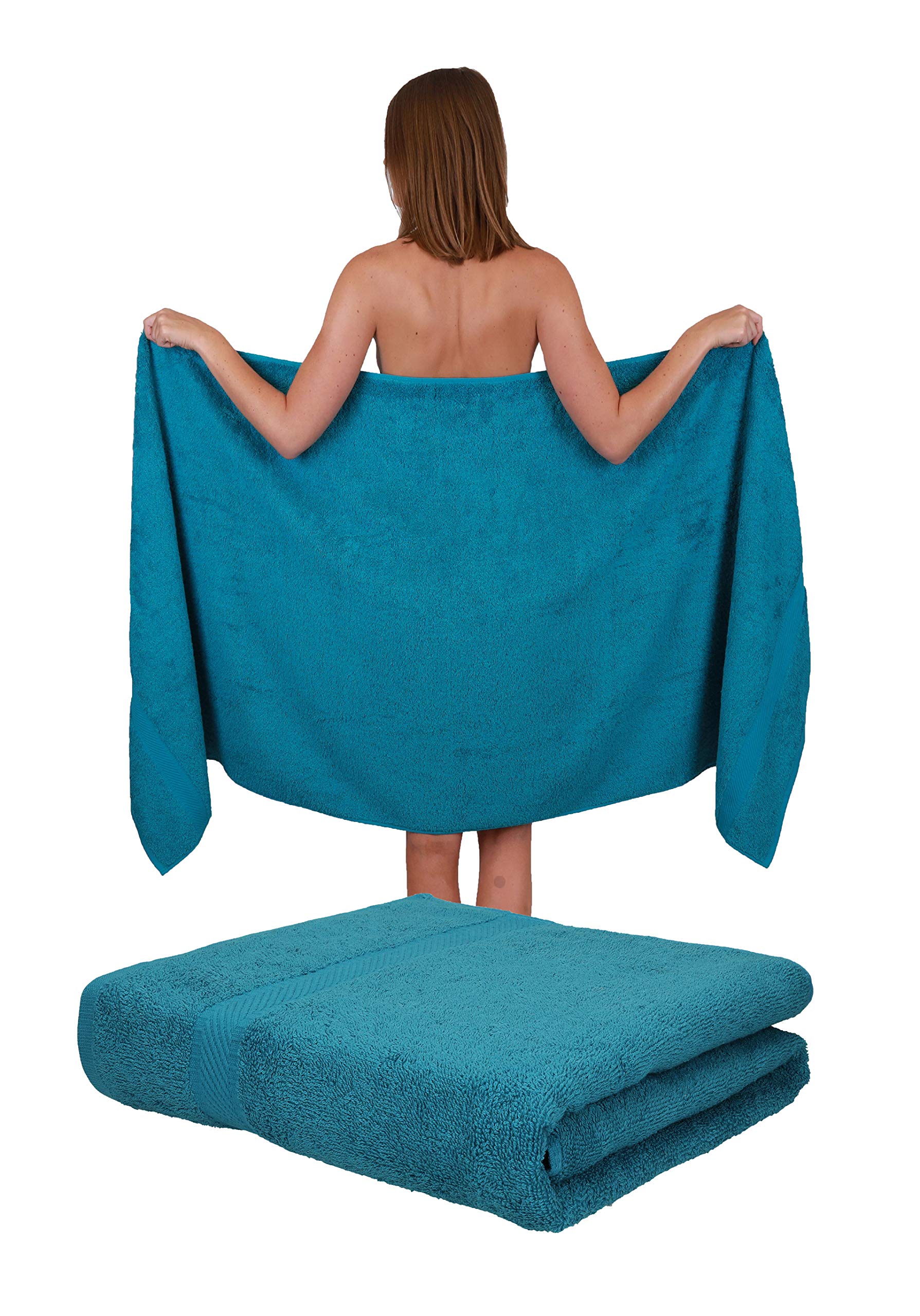 Betz 2 pieces Sauna Towel PALERMO 80x200 cm 100% Cotton colour petrol