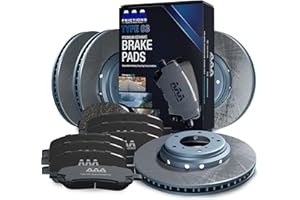 AAA Frictions Front and Rear Brake Kit for Kia Forte 2019-2024, Type 03 Hydro Adaptive Brake Pads with SC Type Semi-Coated Ro