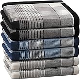 PACGOTH Handkerchiefs for Men, Soft Cotton Men’s Handkerchiefs, Cotton Hankies for Men, Assorted Hankies, 17x17 3/6 PCS