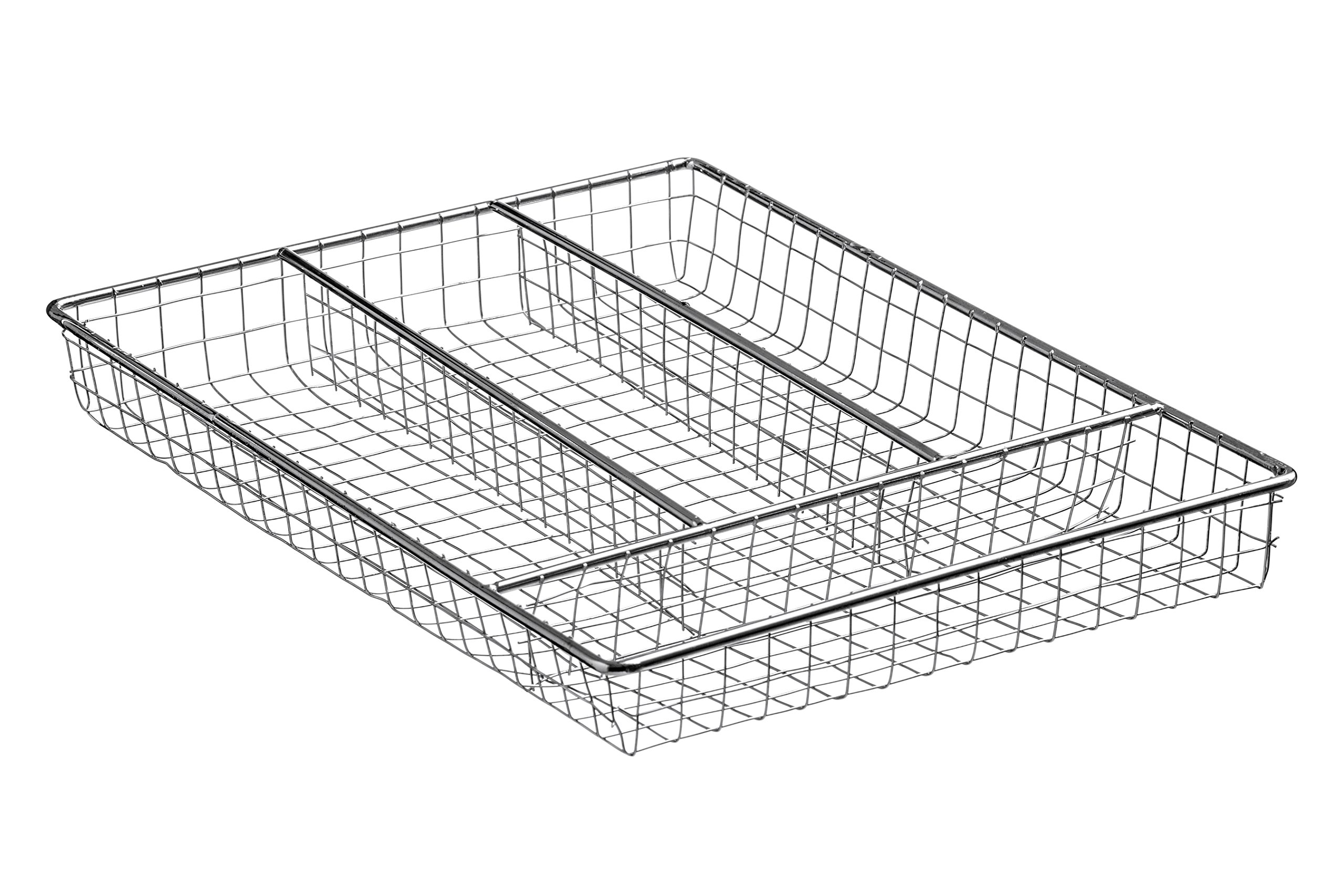 Premier Housewares Cutlery Tray - Chrome, Silver, H4 x W22 x D31cm