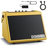 Donner Electric Drum Speaker 20W, Wireless Small Amp for Electronic Drum Sets &amp; Keyboards, DDA-20 Portable for Home Practice &amp; Outdoor Performance (Yellow)