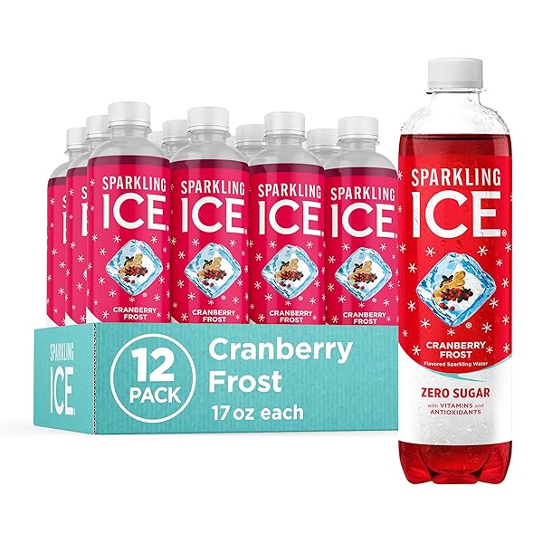 SPARKLING ICE, CRANBERRY FROST SPARKLING WATER, ZERO SUGAR...