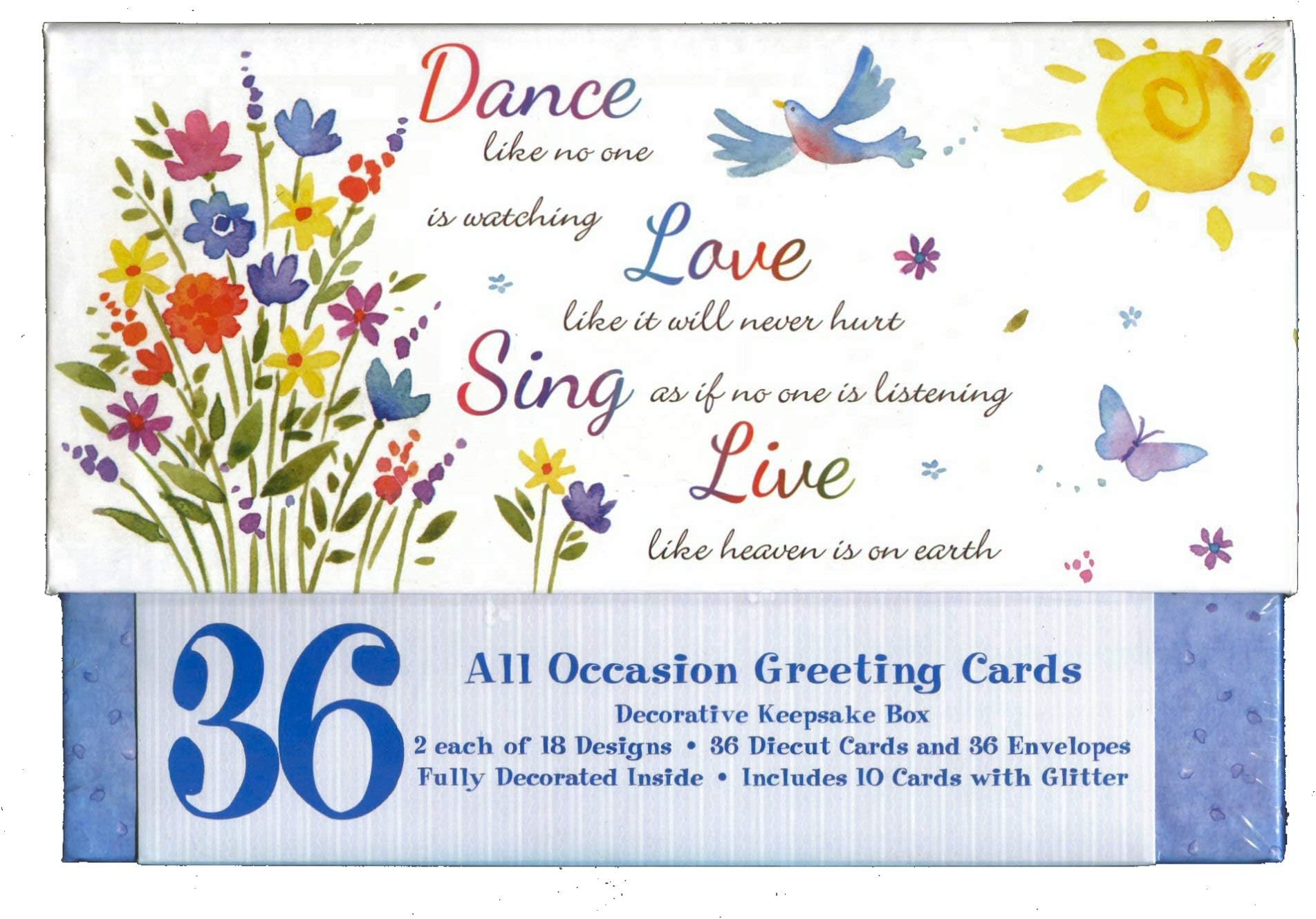 Driftwood Designs Box of 36 All Occasion Cards (Dance Like No One is Watching))