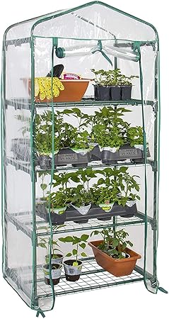 Amazon Com Premium Mini Greenhouse Miniature Plastic Gardening