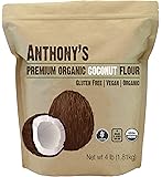 Anthony's Organic Coconut Flour, 4 lb, Batch Tested Gluten Free, Non GMO, Vegan, Keto Friendly