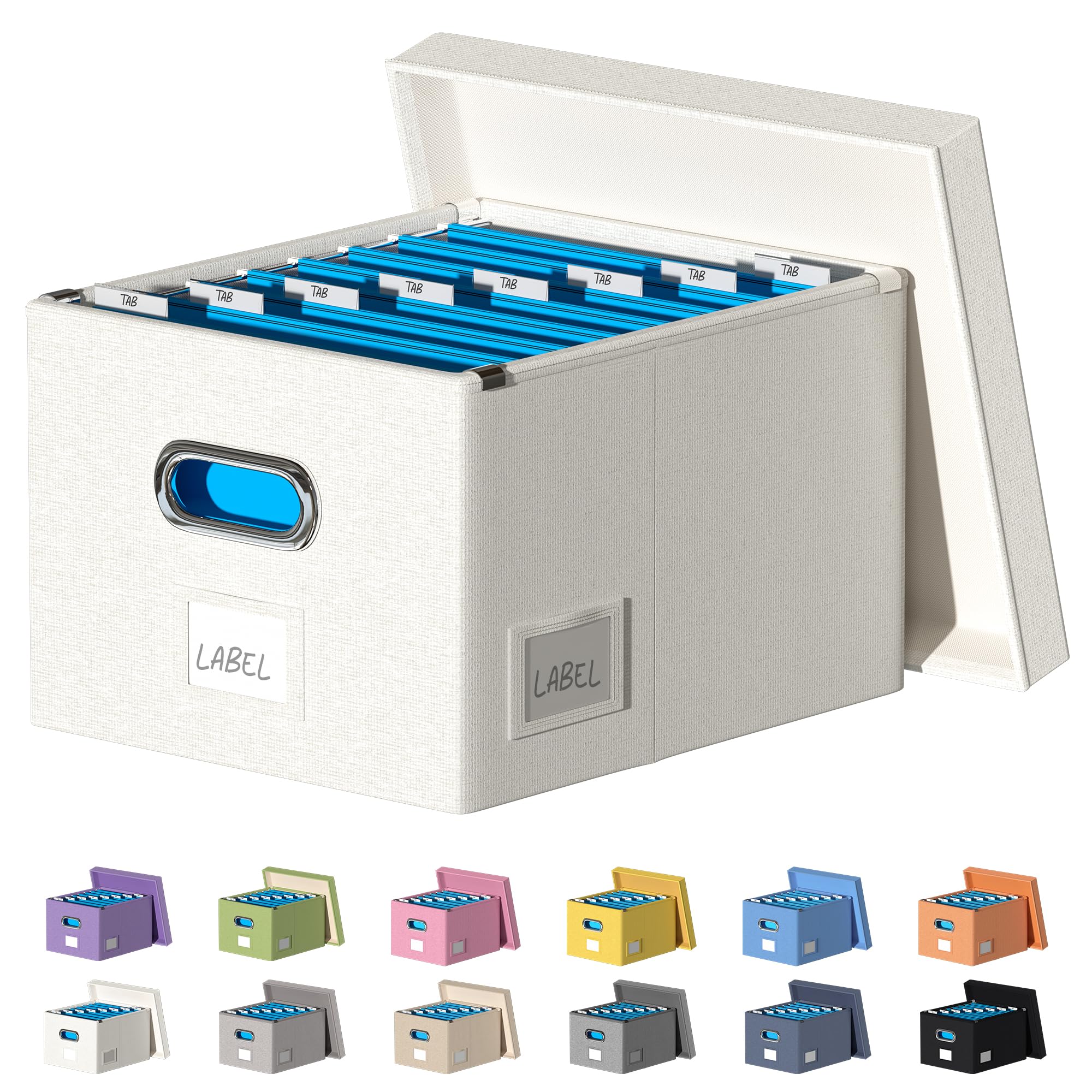 File Storage Pull Box DYWMM File Organizer Collapsible Storage Box for Office File Box with ...