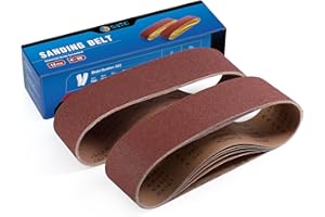 S SATC 12PCS Sanding Belts 4×36-Inch Sanding Belt Belt Sander Belt Sander Paper (2 Each of 60, 80, 120,150,240,400 Grits) Aluminum Oxide