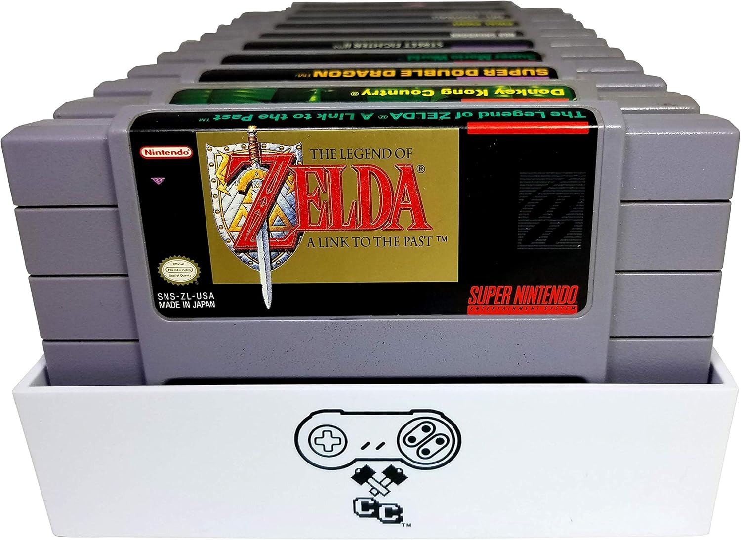 White SNES Game Tray, Dust Protector, Cartridge Sleeve, Super Nintendo: Electronics