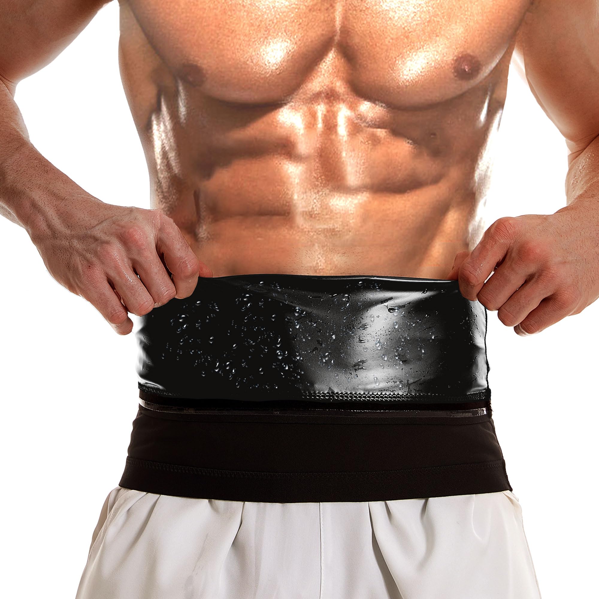 Photo 1 of Waist Trainer for Men, Sauna Sweat Waist Trimmer for Men, Workout Sauna Slimming Belt Exercise Gym Gear