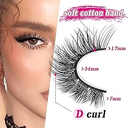 False Eyelashes Crossed Cluster Lashes Volume