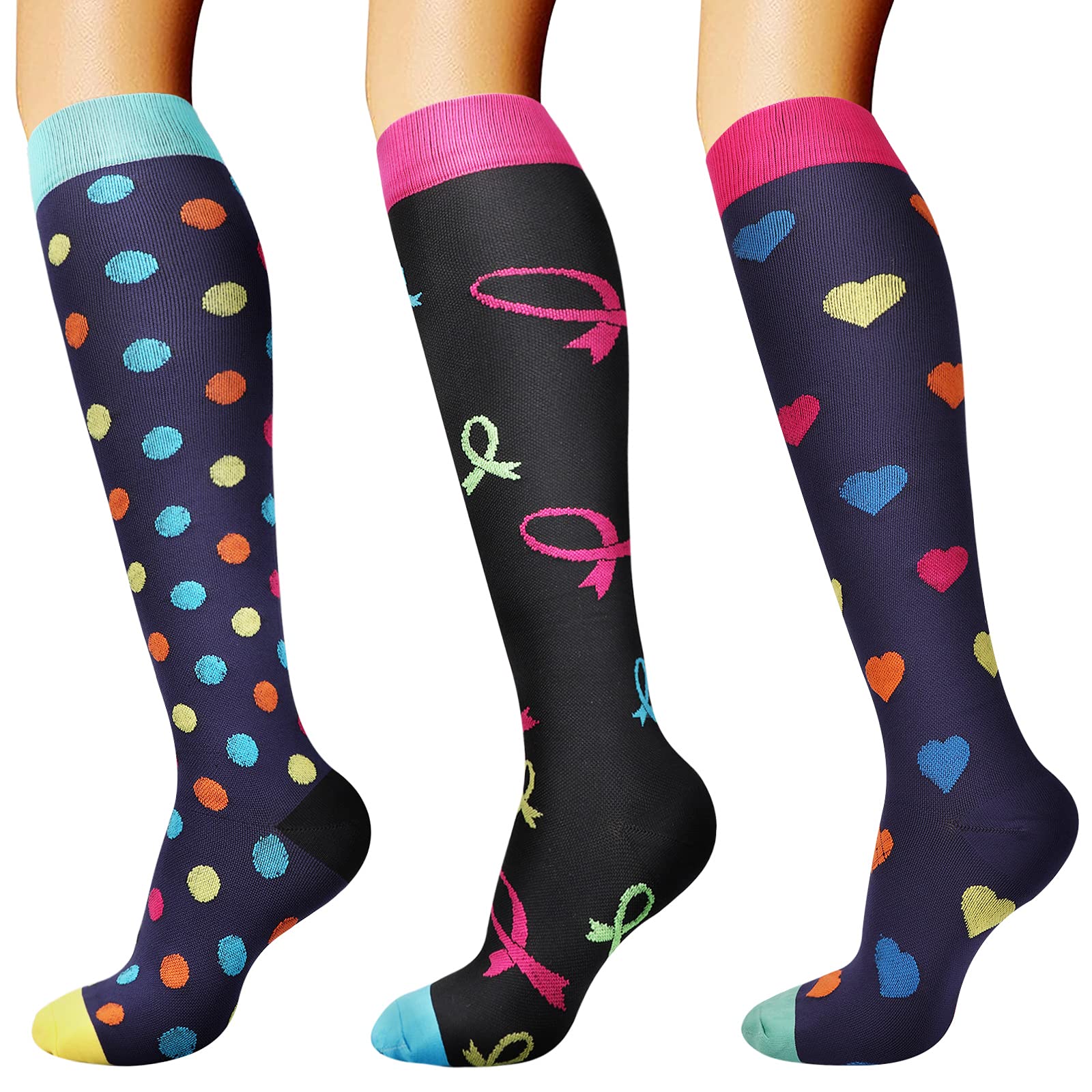 DRESHOW Compression Socks For Men & Women Best Support for Athletic Running Flight Travel Cycling — image 1