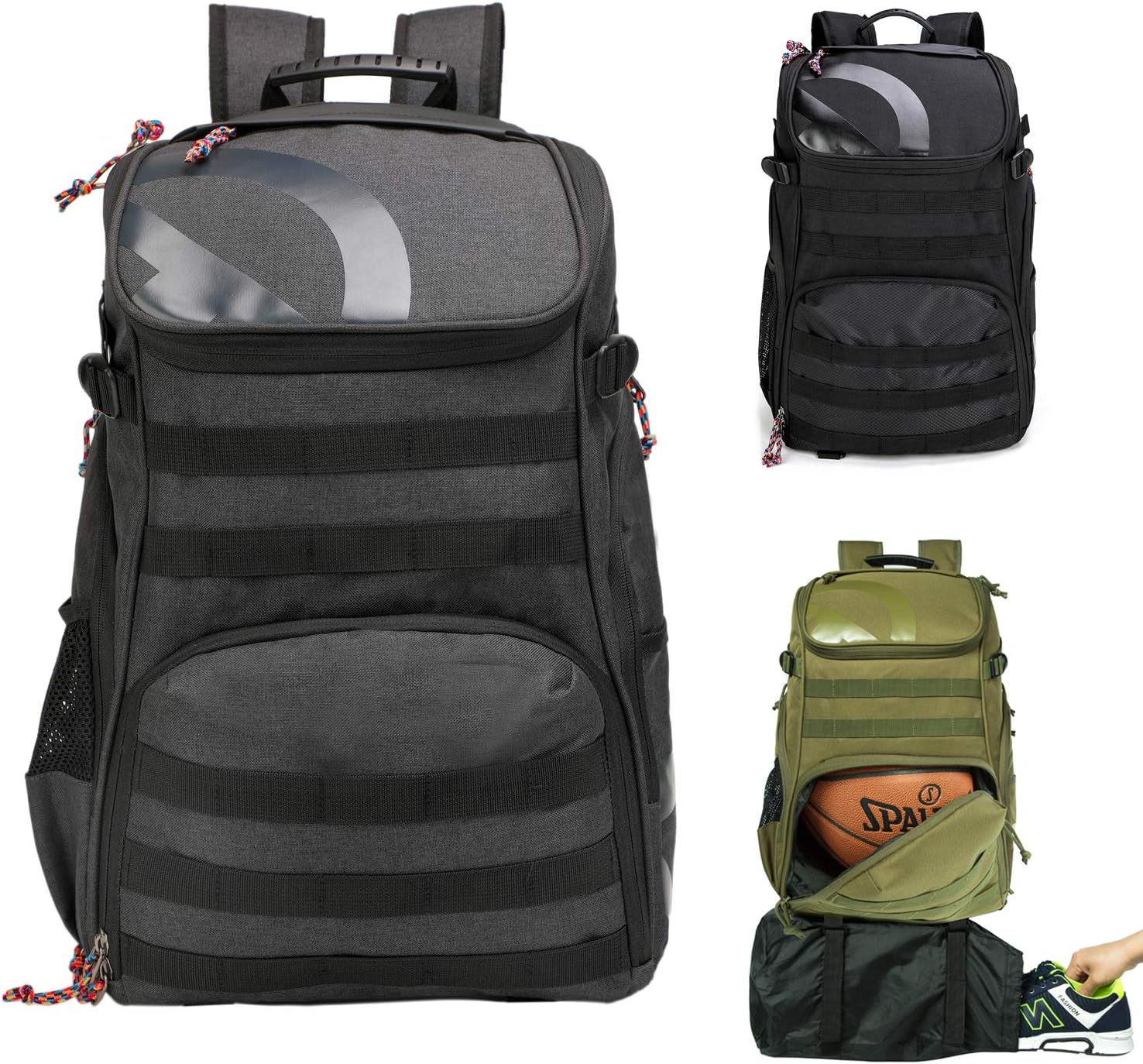 YOREPEK Fußball Rucksack Mit Schuhfach - 28L Sporttasche Wasserfest Für Basketball Volleyball