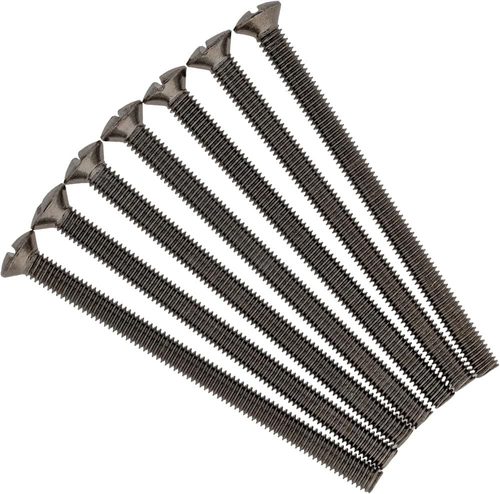 EVOGES M3.5 x 50mm Raised Countersunk Slotted Electrical Screw Pack of 20 Black
