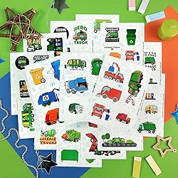 BulbaCraft Garbage Truck Stickers, Trash Truck